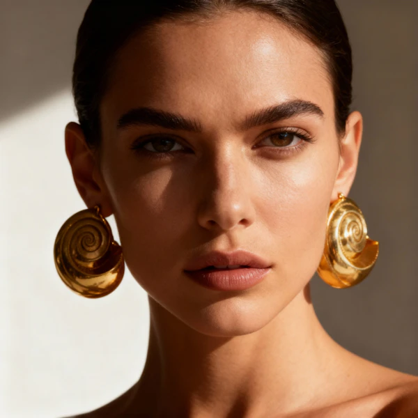 Golden Spiral Earrings