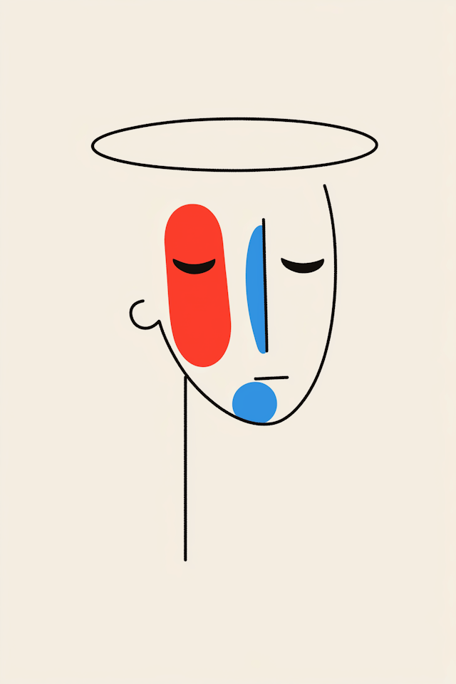 Minimalist Abstract Face