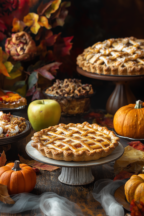 Autumn-Themed Desserts Display