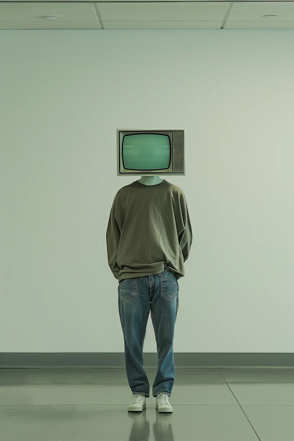 Retro TV Head Person