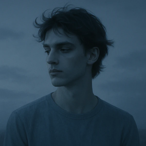 Introspective Blue Portrait