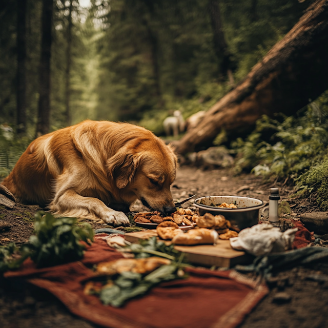 Golden Retriever Picnic