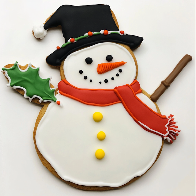 Festive Snowman Cookie