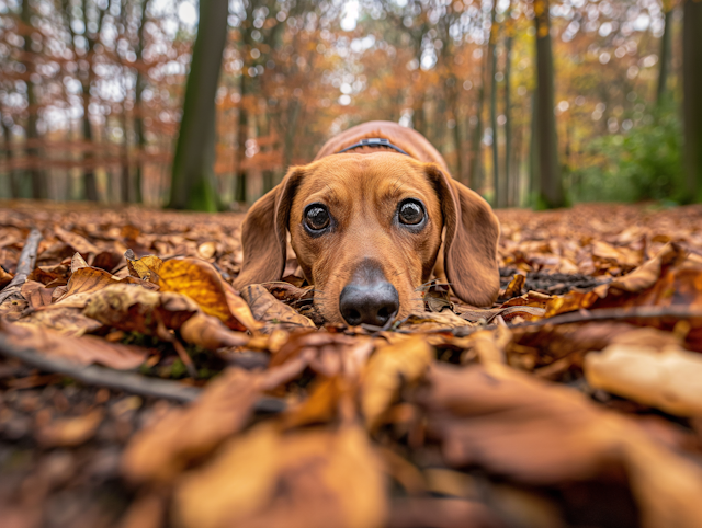 Autumnal Dachshund