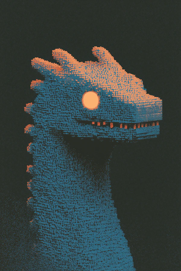 Pixelated Dragon Art