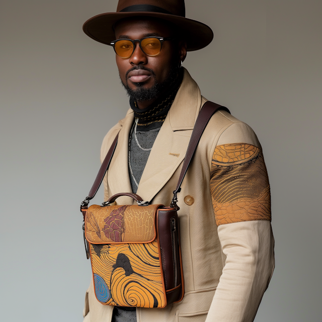 Stylish Man with Trench Coat and Hat