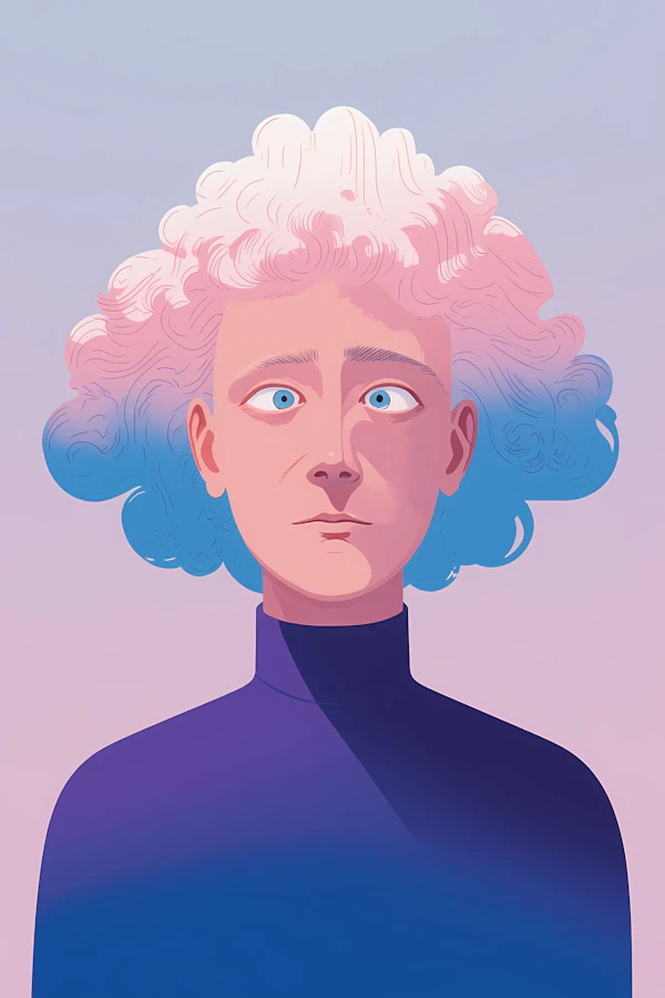 Gradient Portrait Art