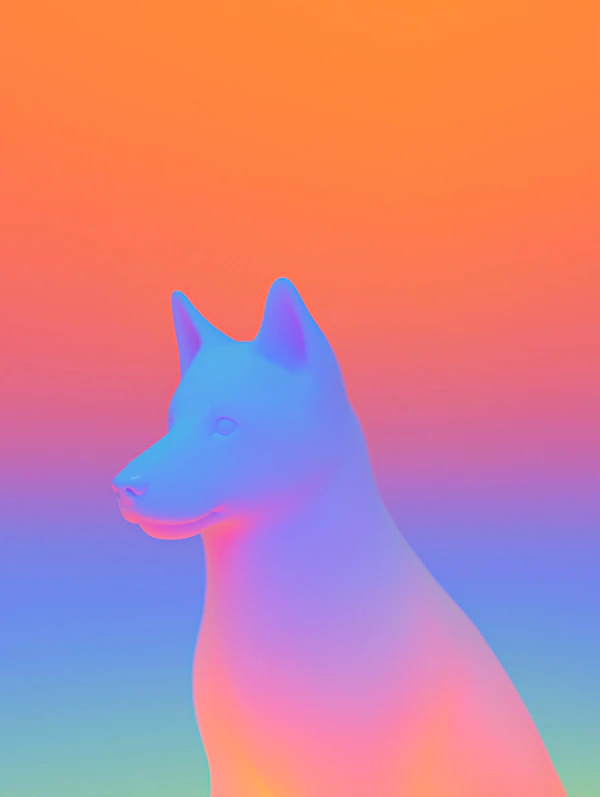 Gradient Dog Art