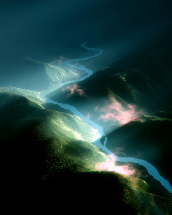 Serene River Landscape