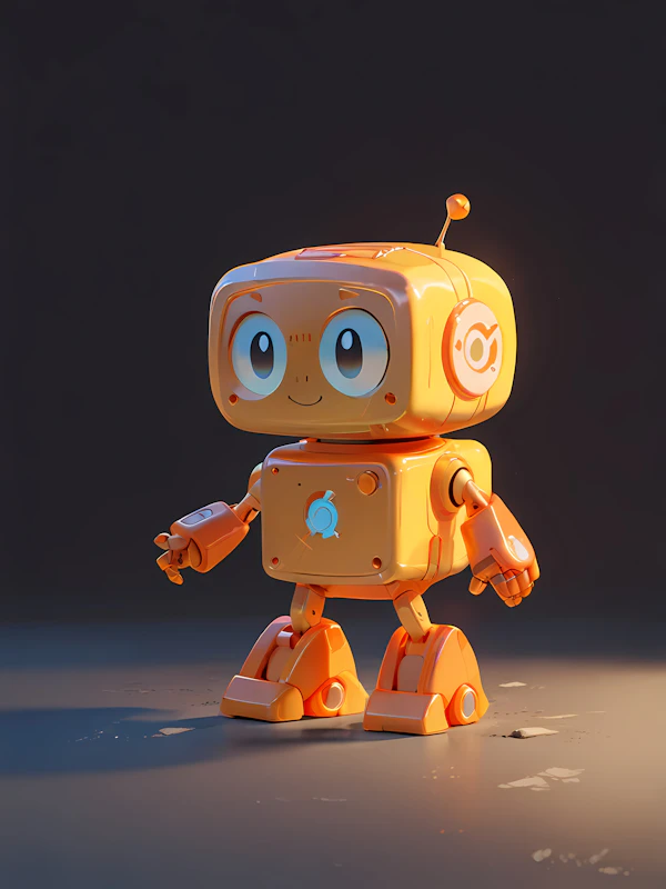 Retro Orange Robot