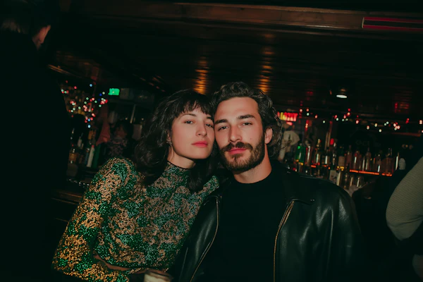 Couple in Cozy Bar