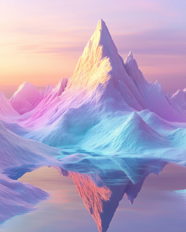 Surreal Mountain Scene