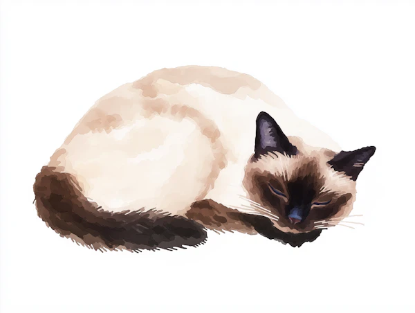 Siamese Cat Illustration