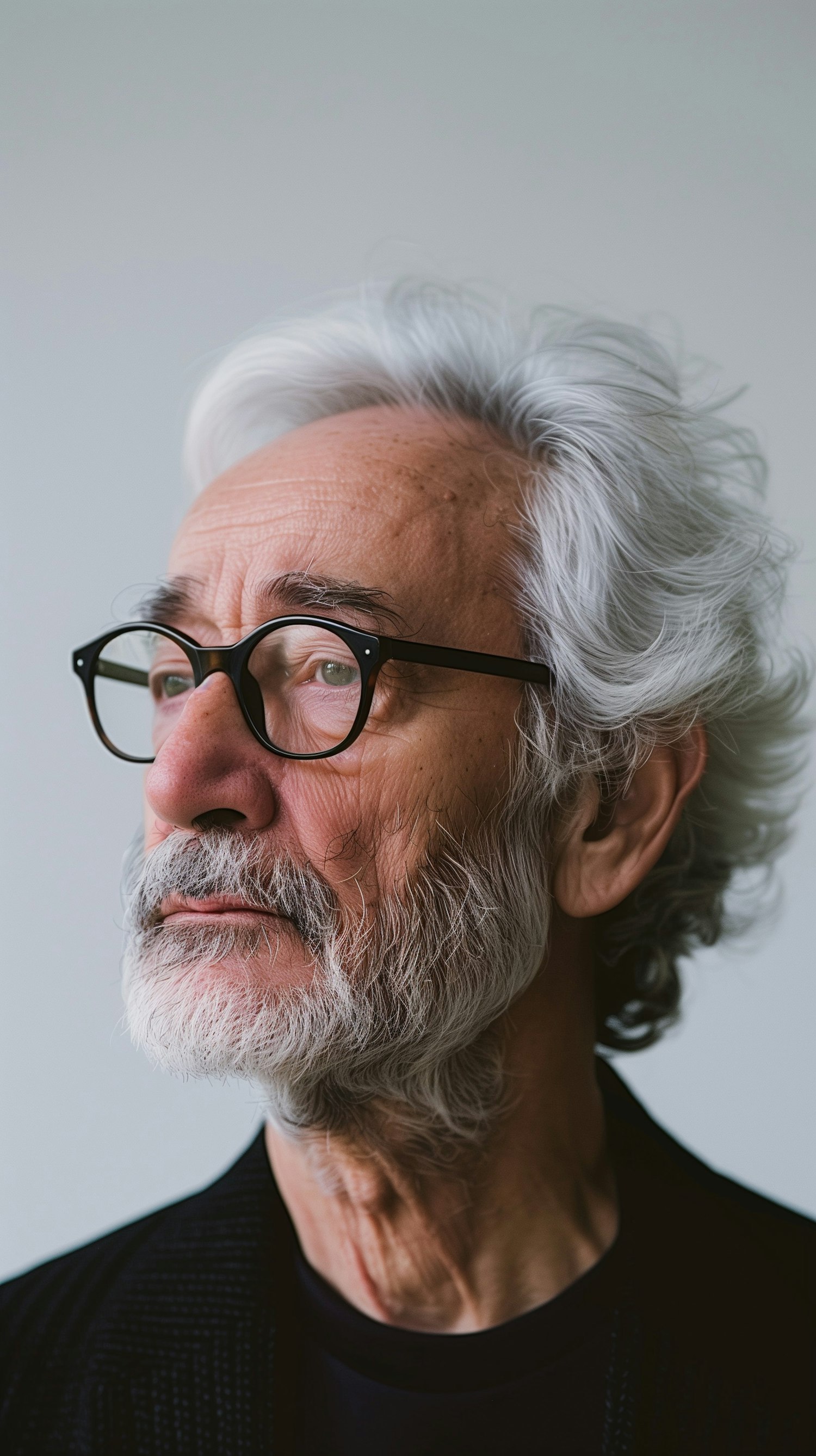 Portrait of a Thoughtful Elderly Man