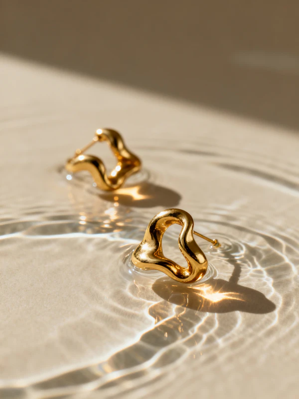 Gold Earrings Display