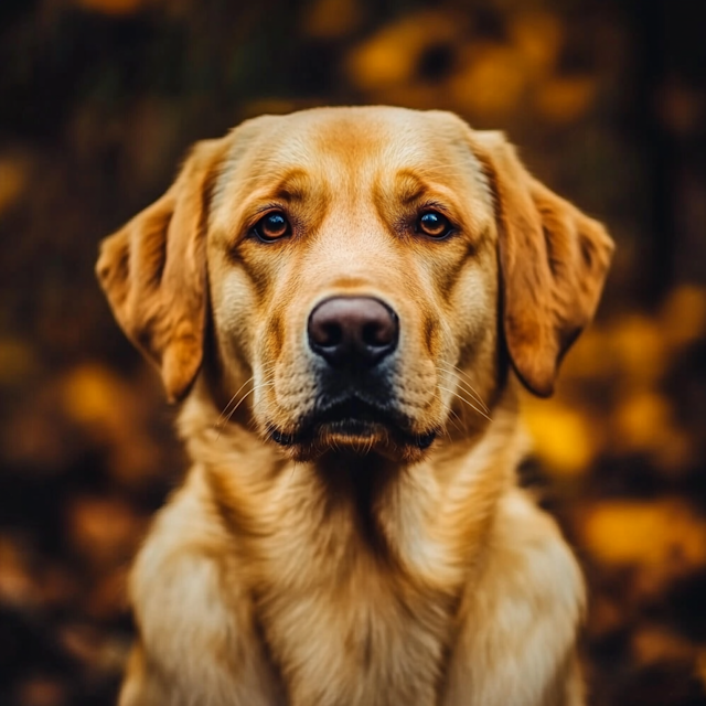 Golden Retriever in Autumn