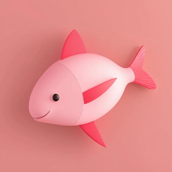 Minimalist Pink Fish
