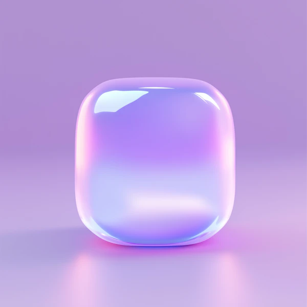 Pastel Glassy Cube