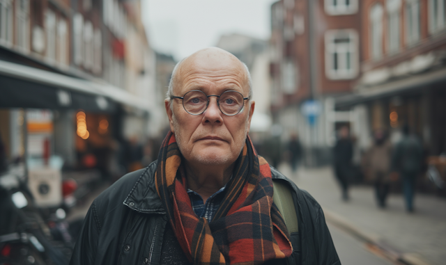 Thoughtful Elderly Man Portrait