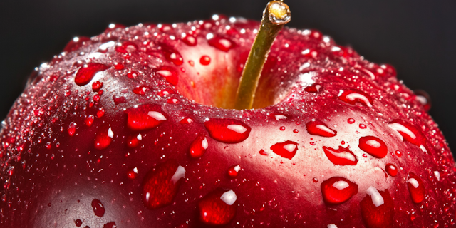 Close-up of a Vibrant Red Apple