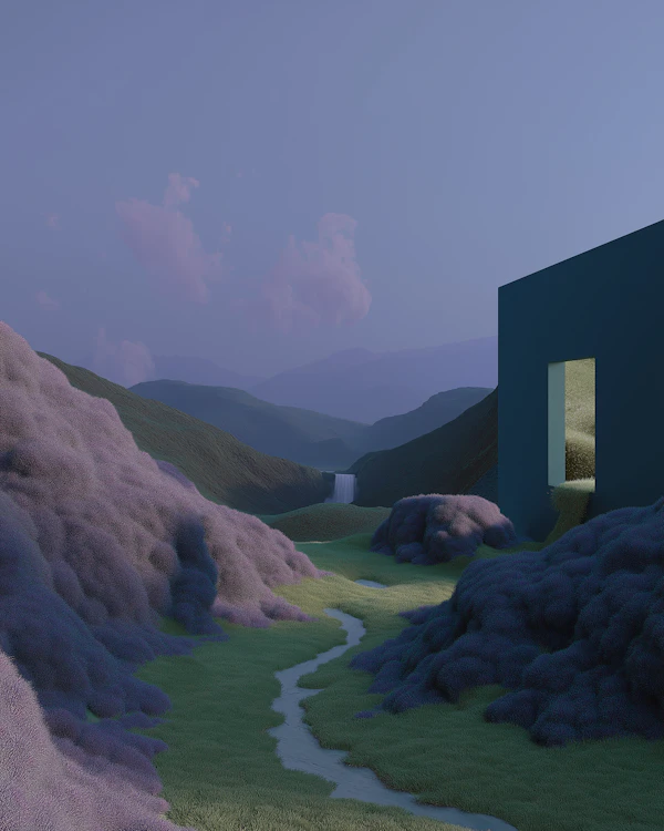 Surreal Landscape Scene