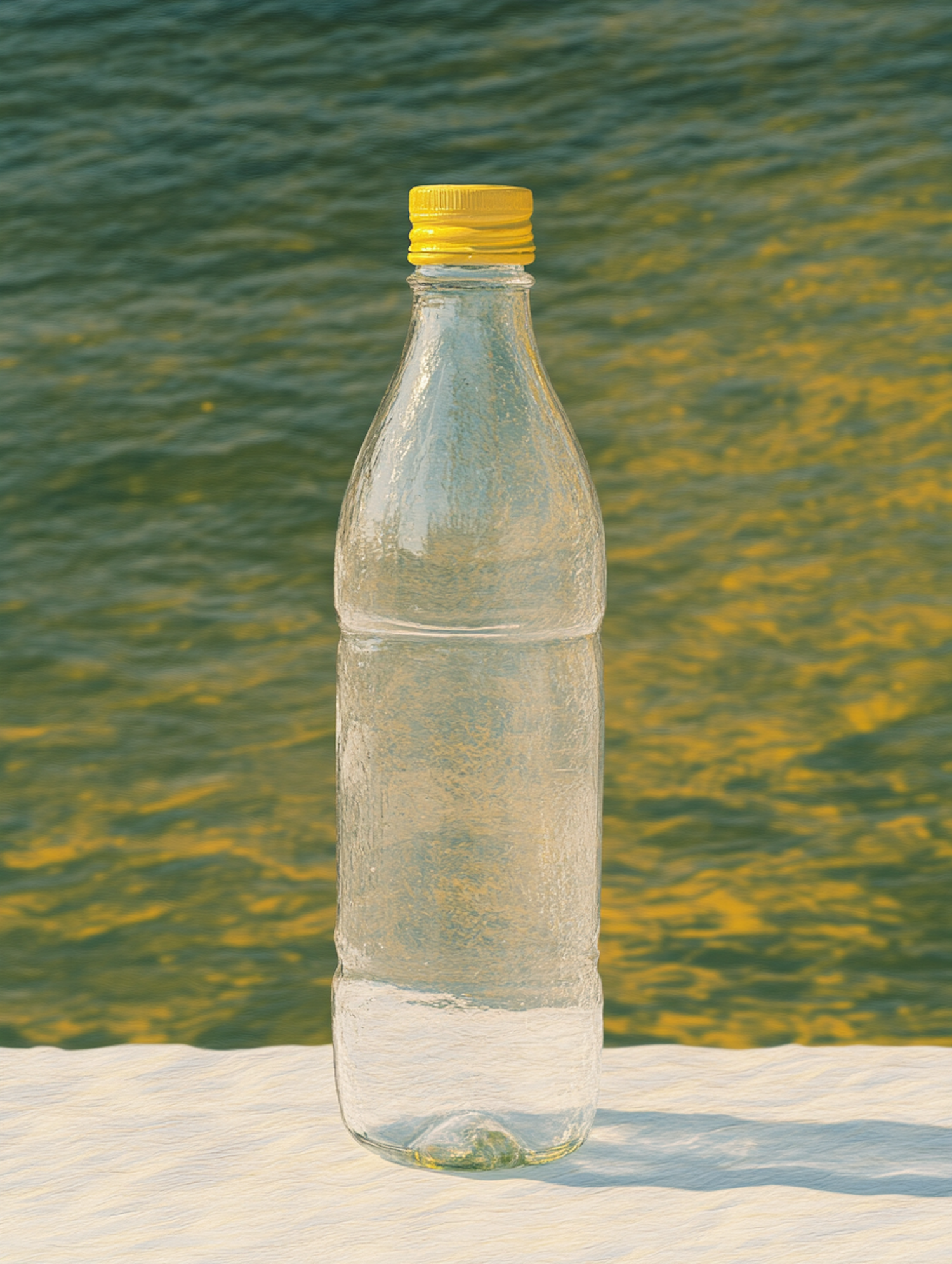 Plastic Bottle with Yellow Cap