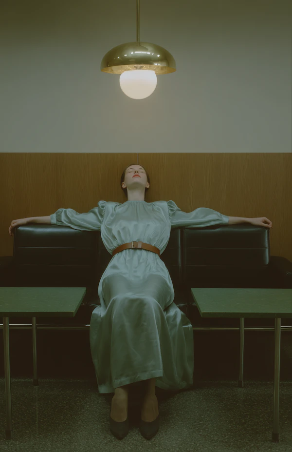 Woman in Minimalist Room