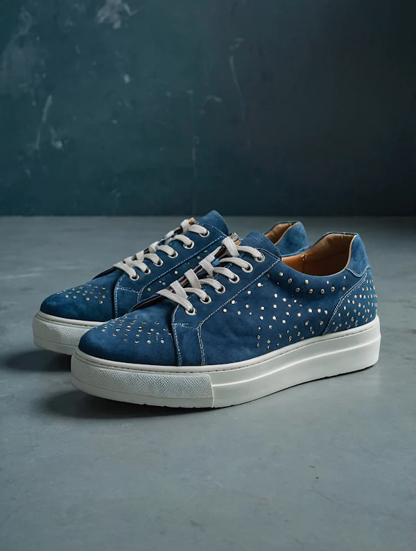 Blue Suede Sneakers