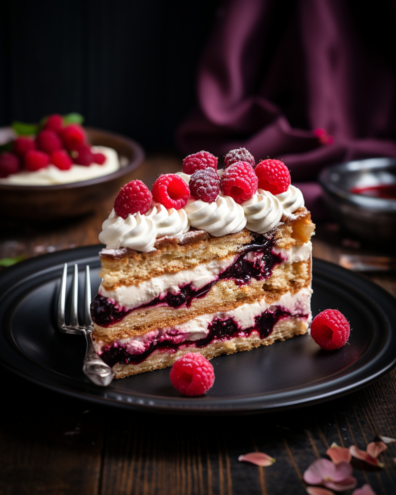 Rustic Berry Compote Layer Cake