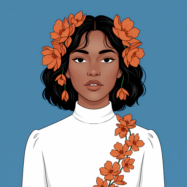 Floral Adorned Portrait