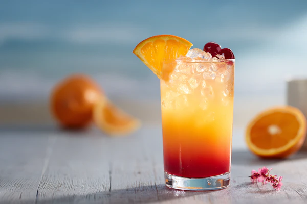 Tropical Sunset Cocktail