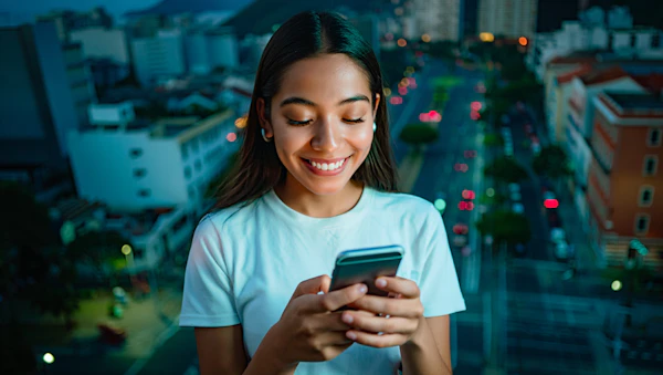 Woman Using Smartphone