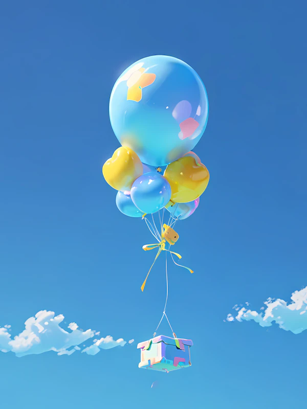 Colorful Balloons Sky