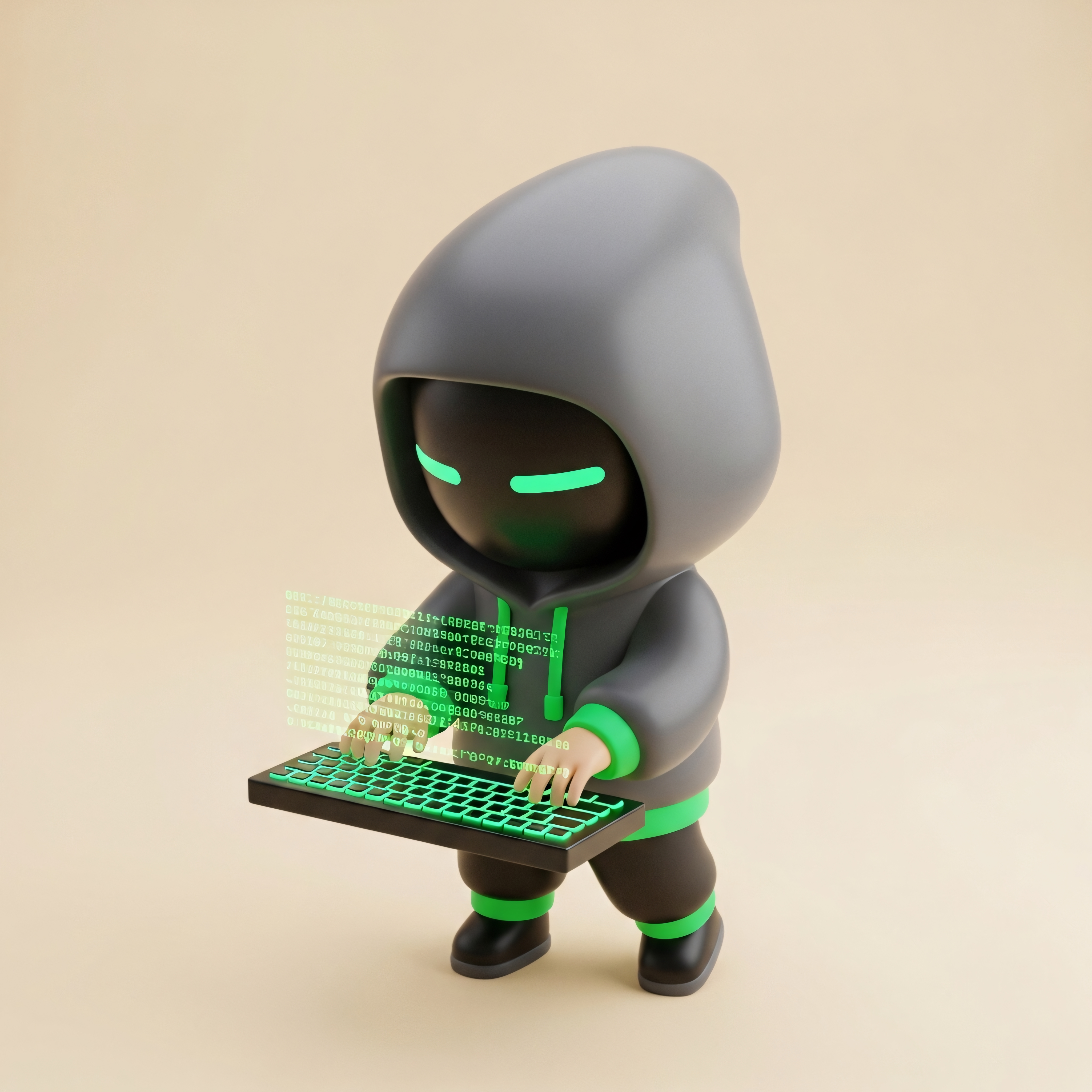Futuristic Hacker Art 3D Image on Lummi