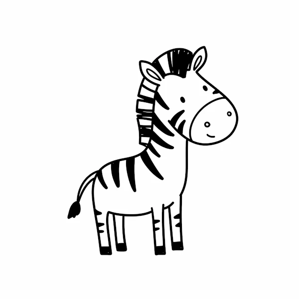 Minimalist Zebra Art