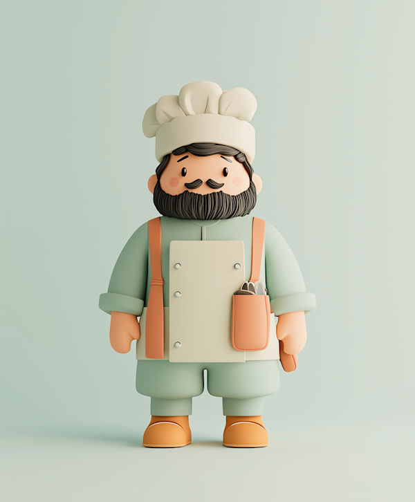 Stylized Cartoon Chef Illustration