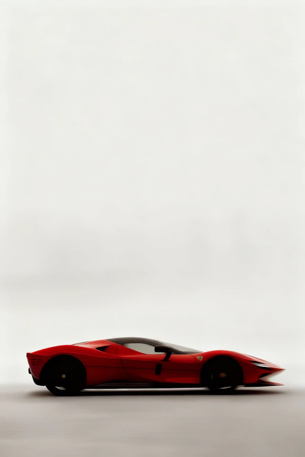 Sleek Red Sports Car