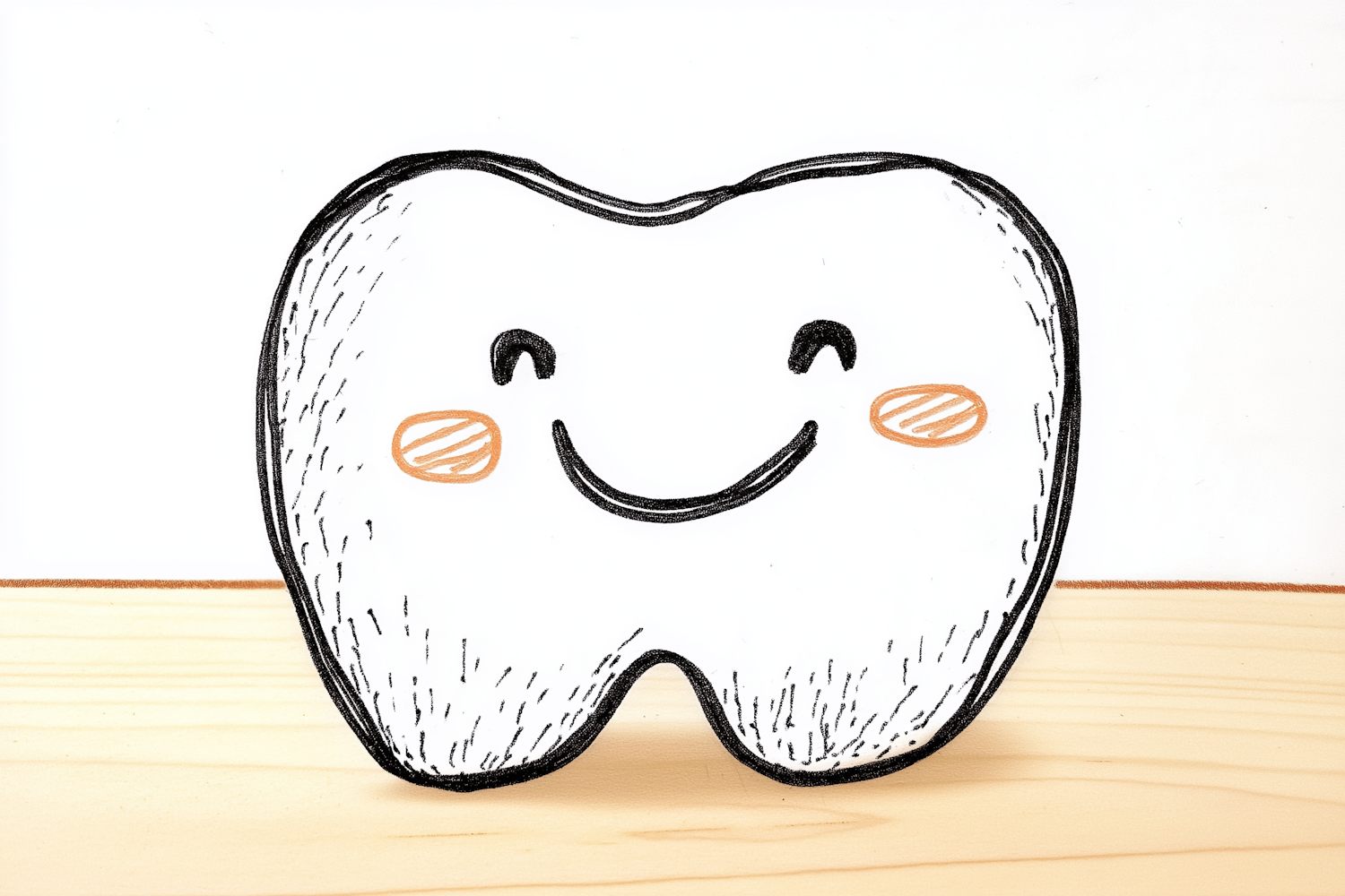 Smiling Anthropomorphic Tooth Illustration