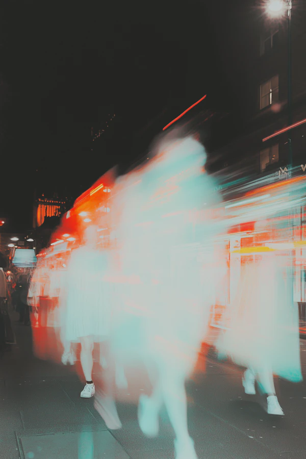 Neon Night Street Scene