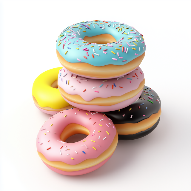 Colorful Donut Stack