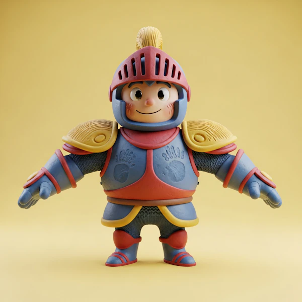 Playful Cartoon Knight