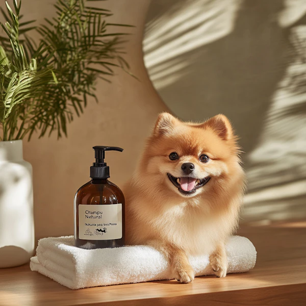 Pomeranian and Shampoo