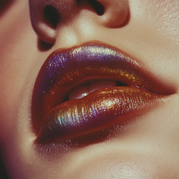 Iridescent Lip Close-Up