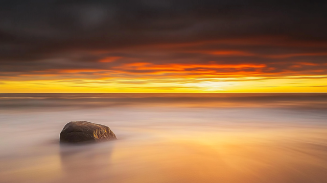 Serene Seascape at Sunset