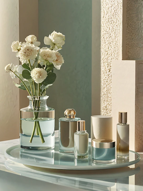 Elegant Floral Arrangement with Modern Containers