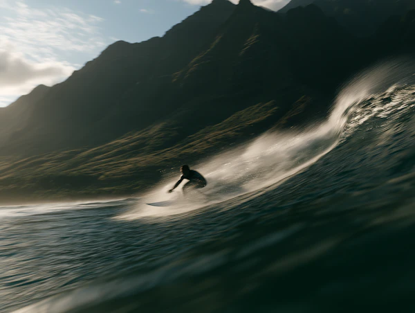 Surfer on Dynamic Wave
