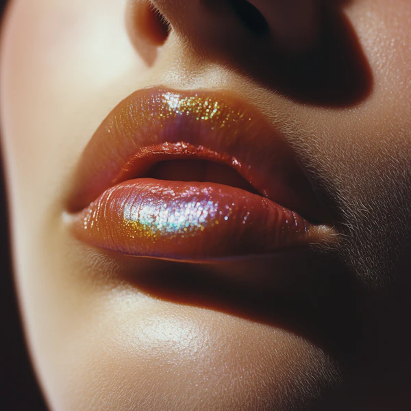 Glossy Iridescent Lips