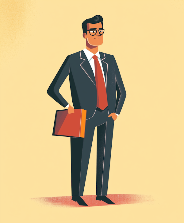 Confident Businessman Illustration