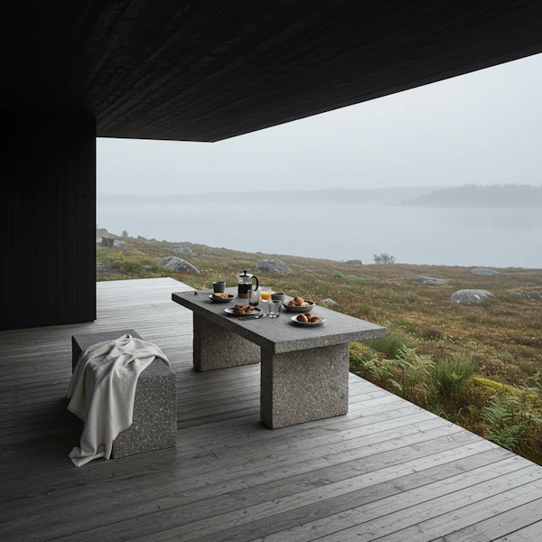 Serene Outdoor Breakfast