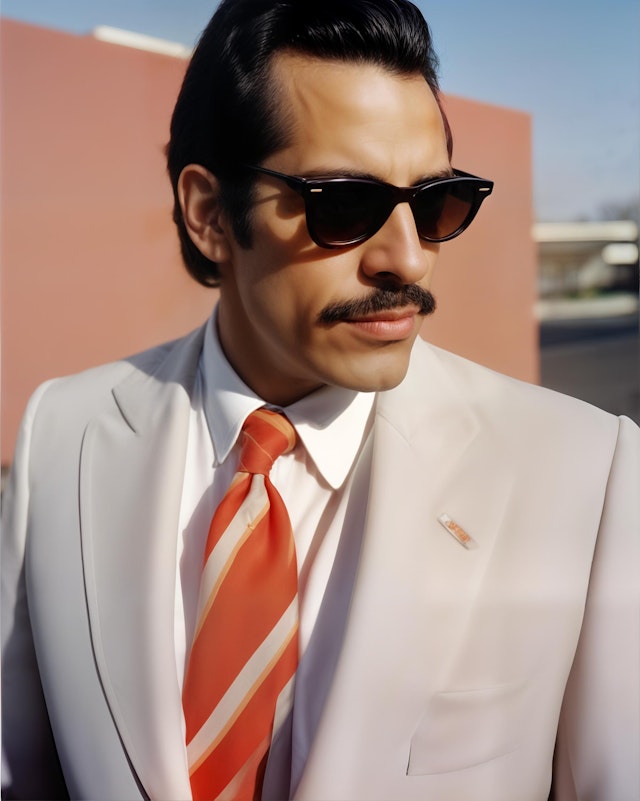 Stylish Man in White Suit